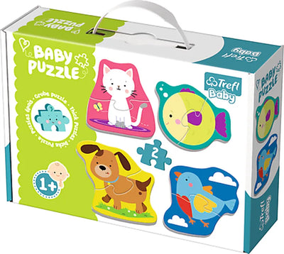 Trefl, Zwierzątka, puzzle baby, 4x2 elementy