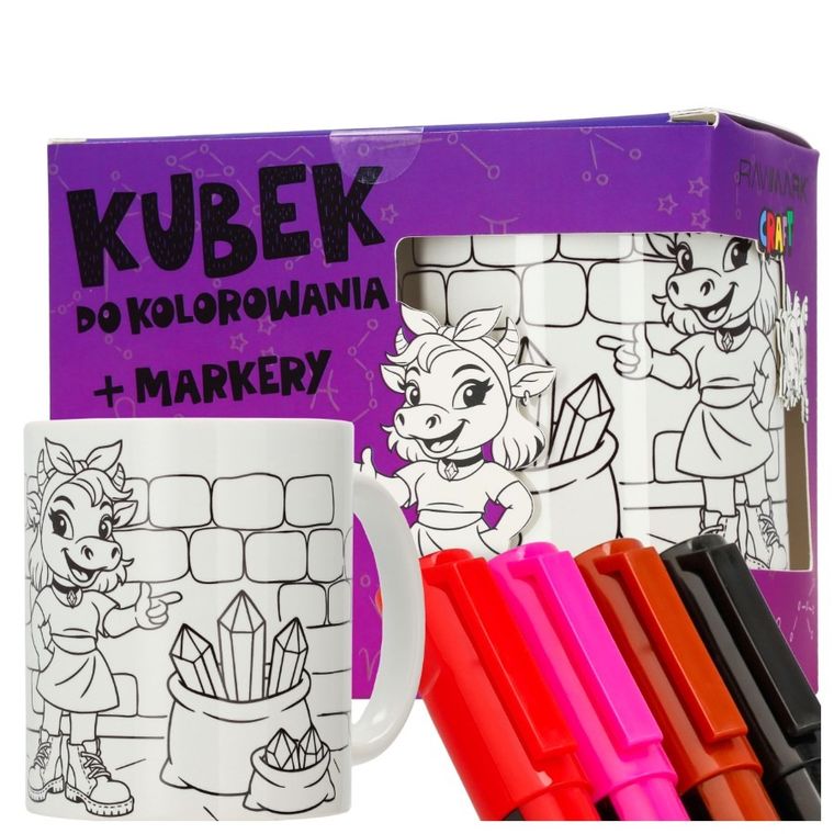 Rawmark, kubek do malowania markerami, zestaw kreatywny