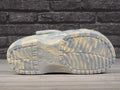 Klapki damskie, szare, Crocs Classic Marbled Clog