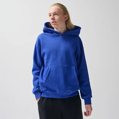 Niebieska bluza z kapturem o kroju oversize NOWEAR