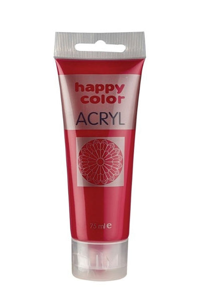 Happy Color, farba akrylowa, karminowa, 75 ml
