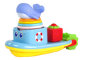 Lean Toys, statek, wieloryb, piramidka, zestaw zabawek do wody