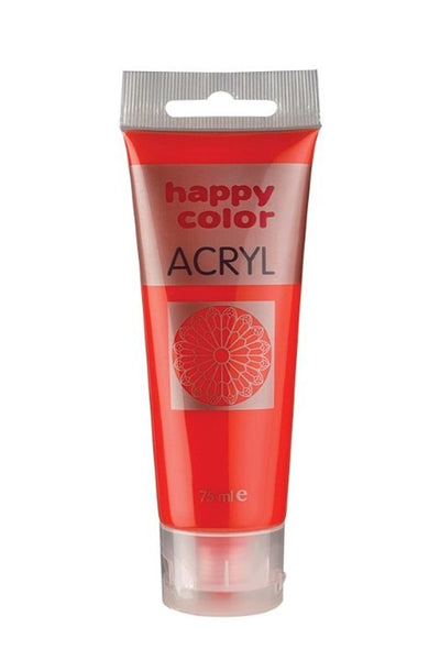 Happy Color, farba akrylowa, jasnoczerwona, 75 ml