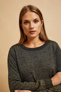 Sweter damski, czarny, Moodo