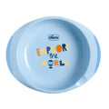 Chicco, zestaw 2 talerzy, niebieski, 12m+
