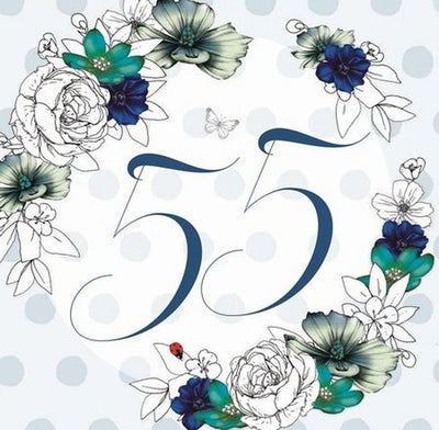 Clear Creations, Swarovski, karnet, urodziny 55