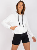 Bluza damska z kapturem, ecru, Ex Moda