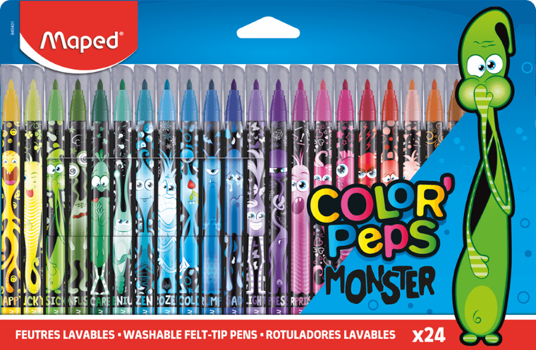 Maped, Color'Peps, Monster, flamastry, 24 kolory