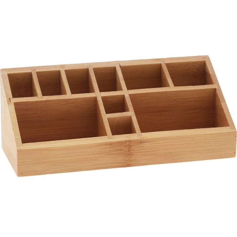 Eleganza, organizer na kosmetyki, bambusowy, 23x9x8,5 cm