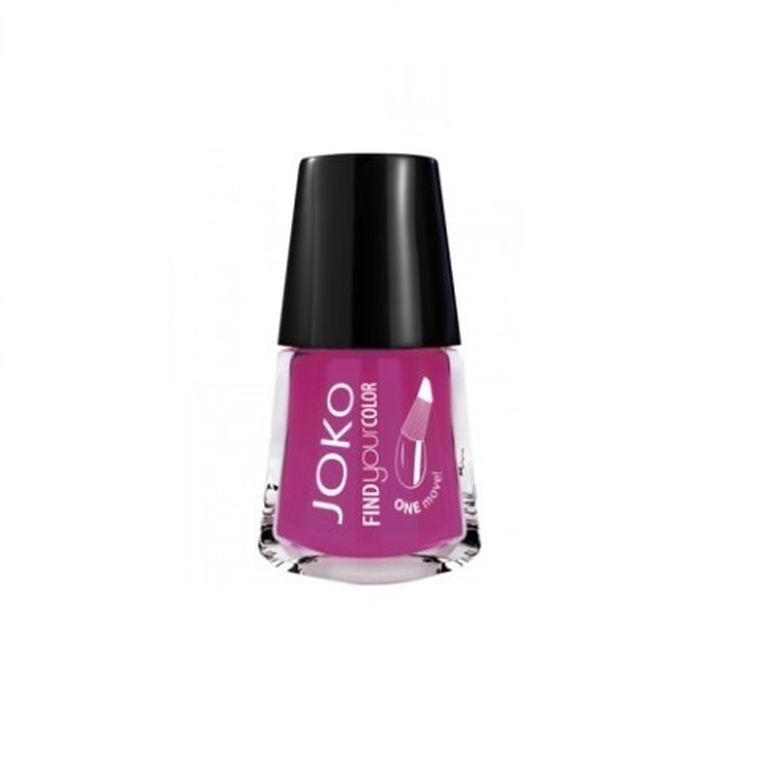 Joko, Find Your Color, lakier do paznokci z winylem, nr 123 Born To Be Funchsia, 10 ml