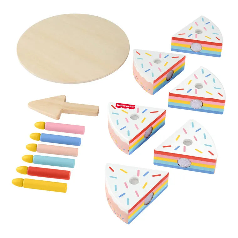 Fisher-Price, Drewniany tort urodzinowy, zabawka edukacyjna