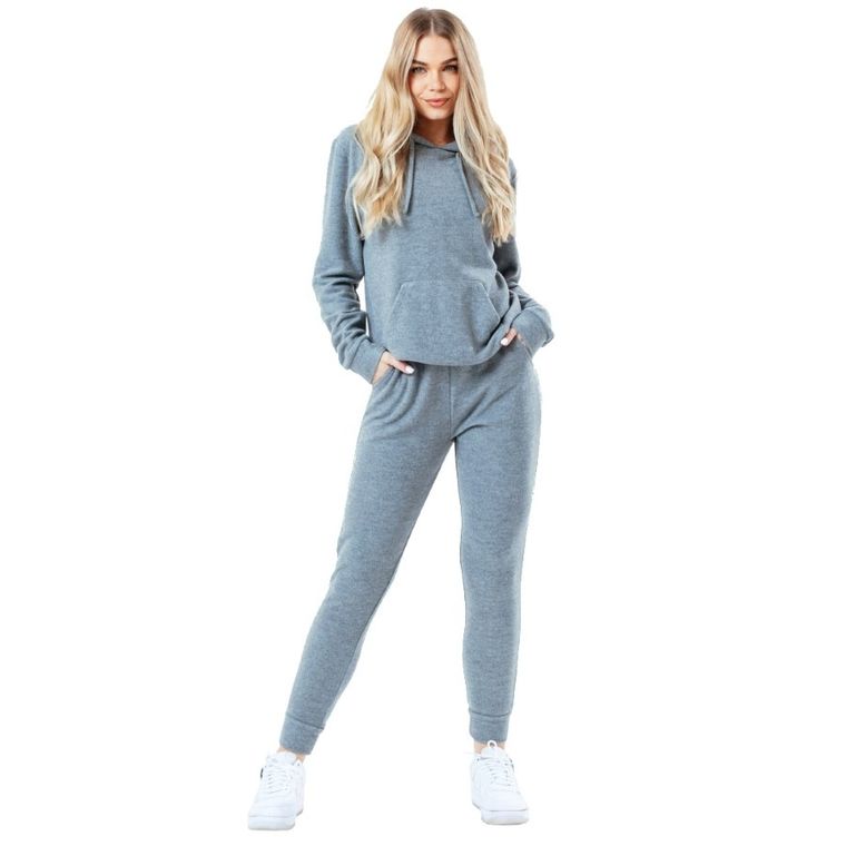 Dres damski, szary, Justhype Faux Knit Tracksuit