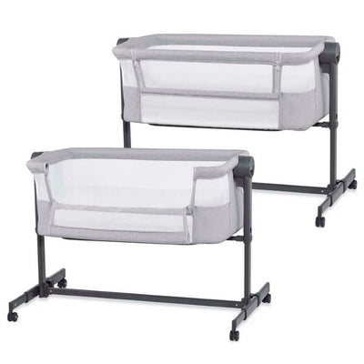 Kinderkraft, Nestee Up 2, łóżeczko dostawne, light grey