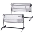Kinderkraft, Nestee Up 2, łóżeczko dostawne, light grey