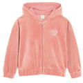 Cool Club, Spodnie dresowe dziewczęce, flare, welurowe, różowe