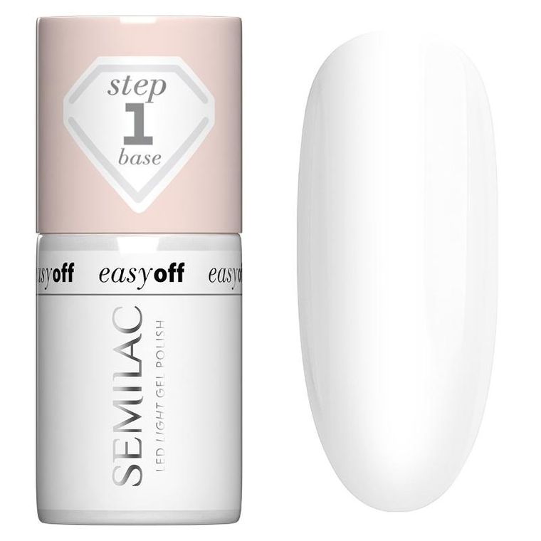 Semilac, Easy Off, baza do lakieru hybrydowego, led light, 7 ml