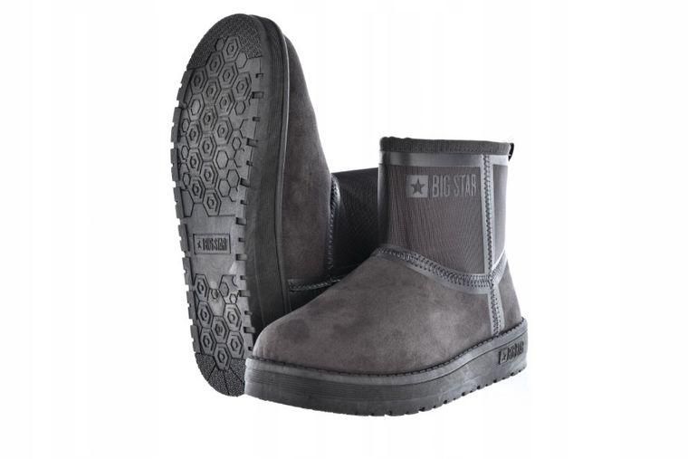 Buty zimowe damskie, szare, Big Star