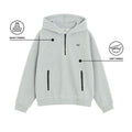 Szara bluza sherpa z kapturem oversize NOWEAR