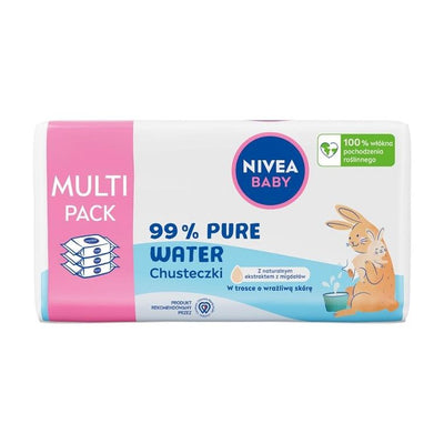 Nivea Baby, chusteczki biodegradowalne, 99% Pure Water, 3x57 szt.