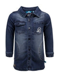 Sukienka jeansowa dziewczęca z długim rękawem, denim, Lief