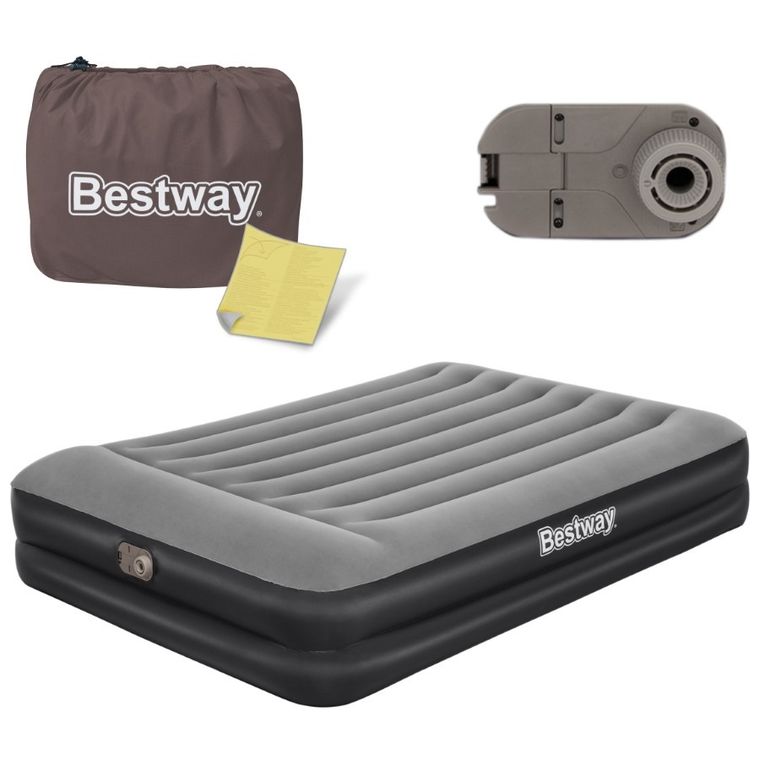 Bestway, materac welurowy wysoki, 203x152x46 cm