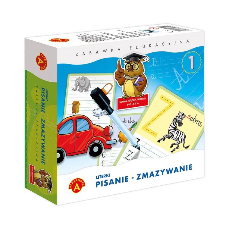 Alexander, Sowa Mądra Głowa, Literki, pisanie - zmazywanie, zabawka edukacyjna