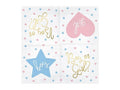 PartyDeco, Gender Reveal Party, serwetki papierowe na baby shower, Boy or Girl?, 33x33 cm, 20 szt.