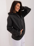 Bluza damska, grafitowa, Factory Price