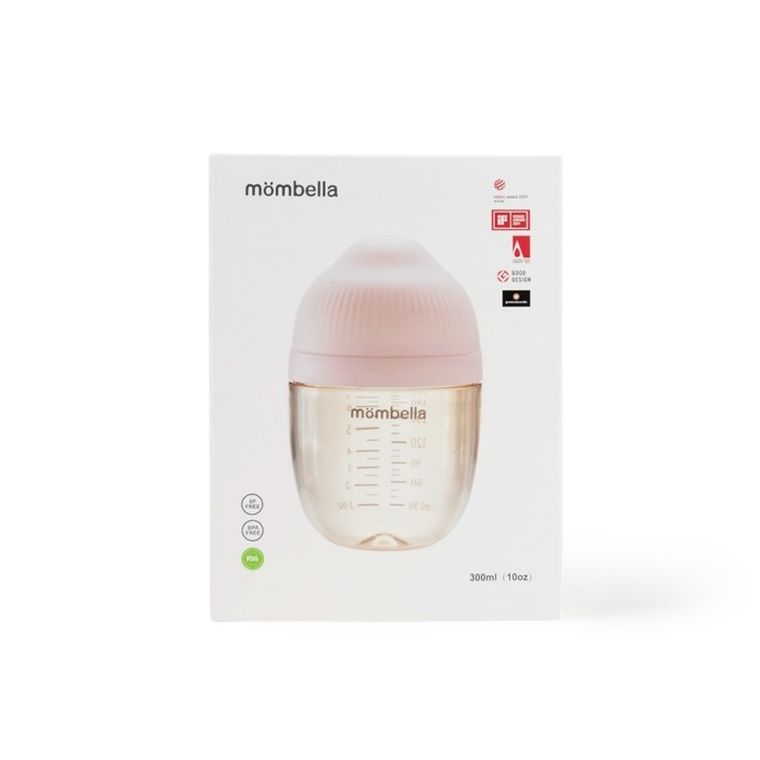 Mombella, butelka antykolkowa dla noworodka, PPSU, roze, 300 ml