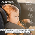 Caretero, Vivo i-Size, fotelik, grey, 76-150 cm