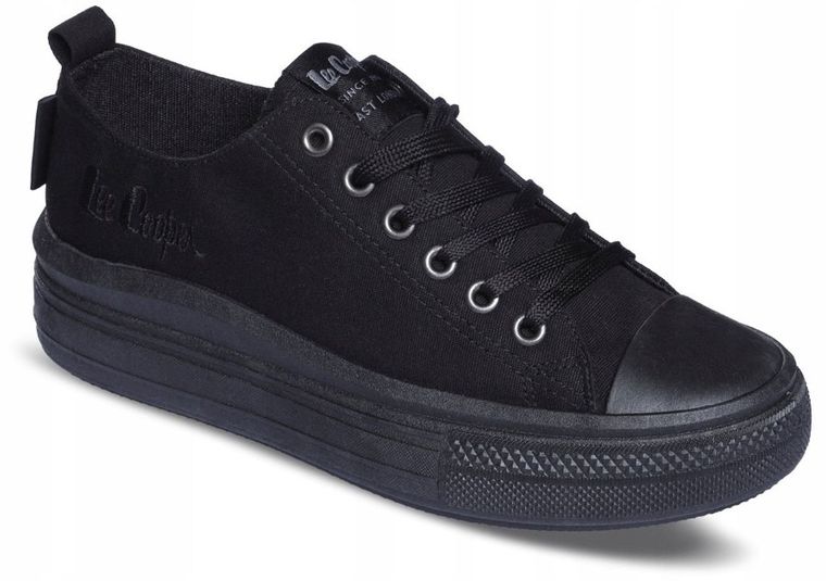 Trampki damskie, czarne, Lee Cooper