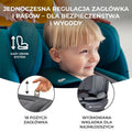Kinderkraft, Oneto 3, I-size, fotelik samochodowy, Cool Grey, 76-150 cm