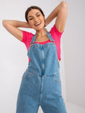 Spodnie ogrodniczki jeansowe damskie, denim, Rue Paris