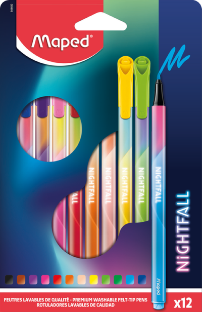 Maped, Nightfall, pisaki, 12 kolorów