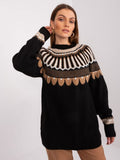 Sweter damski, czarny, Rue Paris