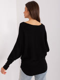 Sweter damski, oversize, czarny, P-M