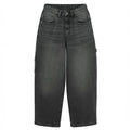 Regulowane grafitowe jeansy o kroju super baggy NOWEAR