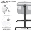 Kinderkraft, Neste Up 2, łóżeczko dostawne, light grey