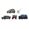 Matchbox, Jurassic World, Samochodziki i dinozaur, 5-pak zabawek, 1 szt.