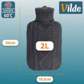 Vilde, termofor z pokrowcem, szary, 2l