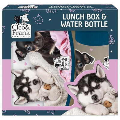 Cleo i Frank, zestaw:  lunchbox z bidonem, Pies