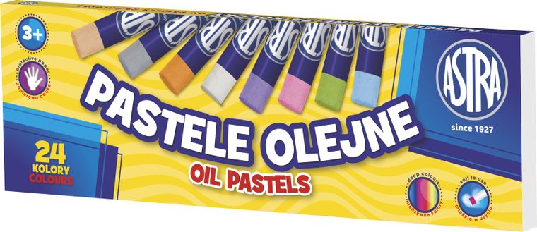 Astra, pastele olejne, 24 kolory