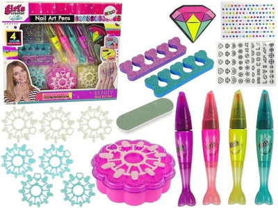 Lean Toys, zestaw do malowania paznokci, pisaki i naklejki