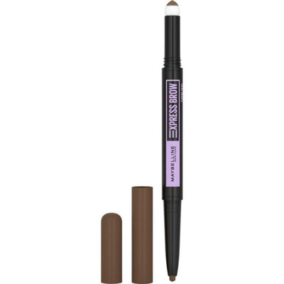 Maybelline, Express Brow Satin Duo, dwustronna kredka do brwi, 025 Brunette, 0.71 g