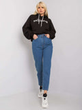 Spodnie jeansowe damskie, mom fit, denim, Rue Paris