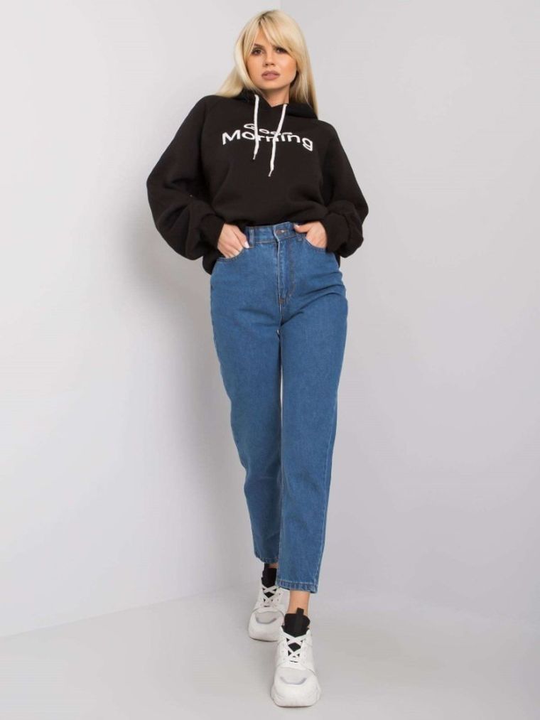 Spodnie jeansowe damskie, mom fit, denim, Rue Paris