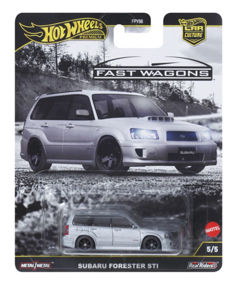 Hot Wheels, Premium, Kultowe auta, Subaru Forester STI, pojazd, 1: 64, JBK87