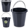 Vilde, wiadro plastikowe, czarne, 5 l