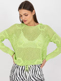 Sweter damski z kapturem, zielony, Rue Paris
