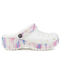 Klapki damskie na platformie, ecru, Crocs Classic Platform Dream